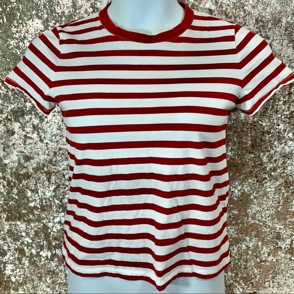 Madewell Easy Crop Striped Tee - Picture 1 of 8